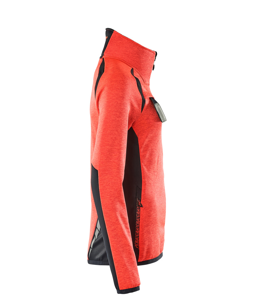 Damen-Passform Fleecejacke ACCELERATE SAFE Hi-vis Rot/Schwarzblau L