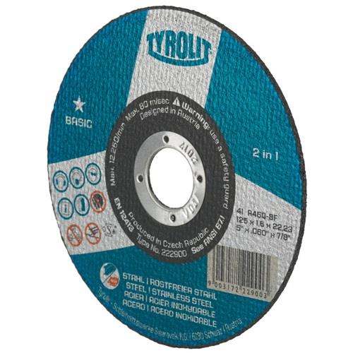 Trennscheibe BASIC D125x1,6mm ger.2in1 Bohr.22,23mm TYROLIT