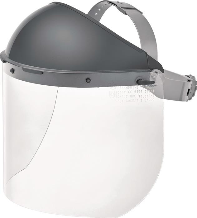Elektriker Gesichtsschutz GFKKH001-E PC, klar 460 x 200 x 1,5 mm EN 166, EN 170, GS-ET 29 ASCHUA