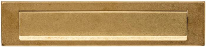 Briefeinwurf Edelstahl Messing rechteckig 75 mm 340 mm INTERSTEEL