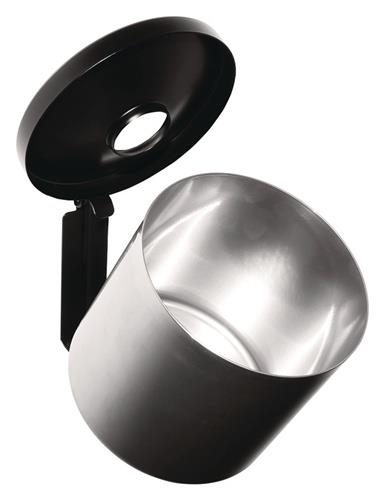 Wandascher Ø150xH145mm neusilber m.Kippvorrichtung TKG