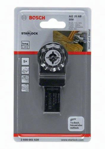 Tauchsägeblatt AIZ 20AB B.20mm Eintauch-T.30mm Starlock 5er Pk.2608661628 BOSCH