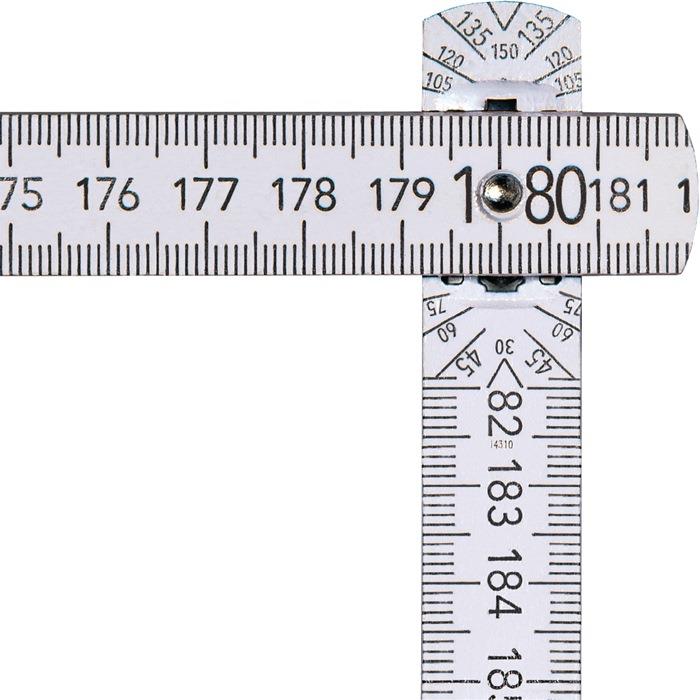 Gliedermaßstab Länge 2 m Breite 16 mm mm/cm EG III Buche weiß BMI