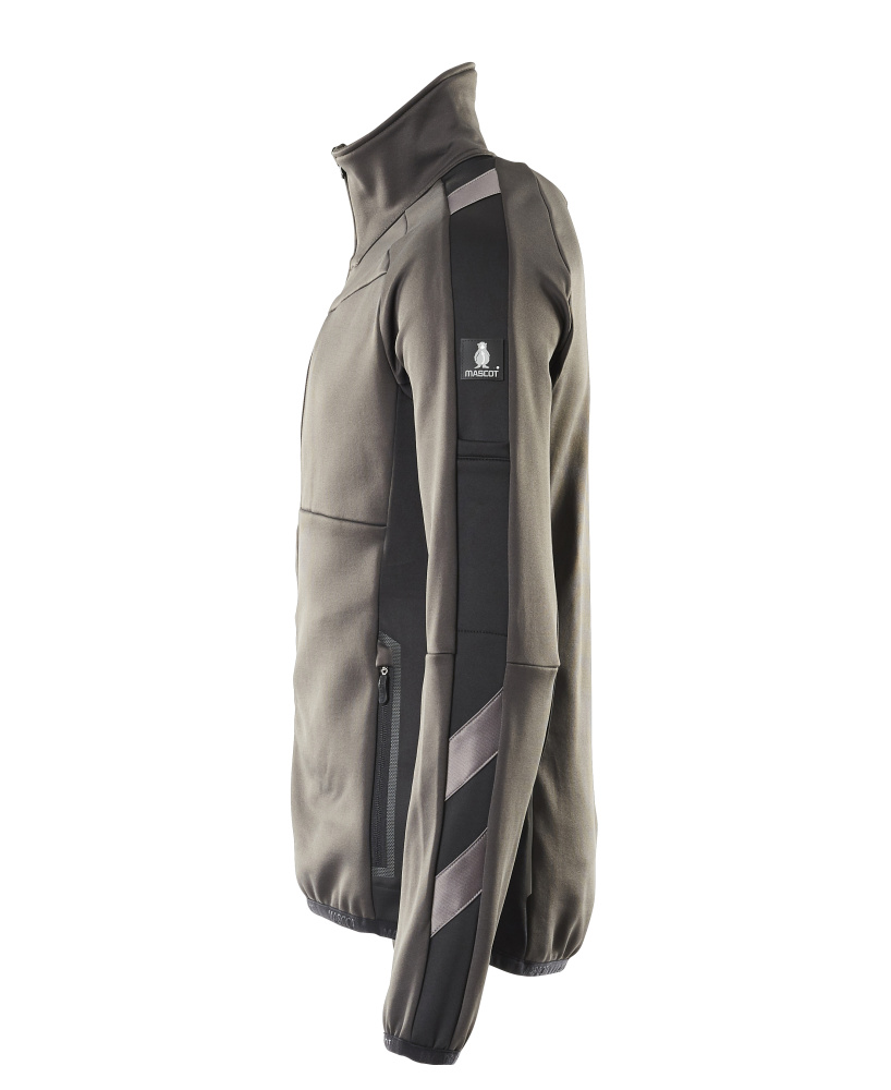 Fleecejacke UNIQUE Dunkelanthrazit/Schwarz 3XL