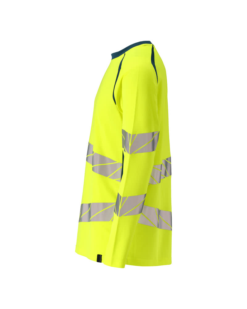 Langarmshirt ACCELERATE SAFE Hi-vis Gelb/Dunkelpetroleum L  ONE