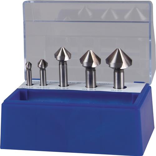 Kegelsenkersatz DIN 335C 90Grad 6,3-25mm HSS 5-tlg.Ku.-Box TECWERK