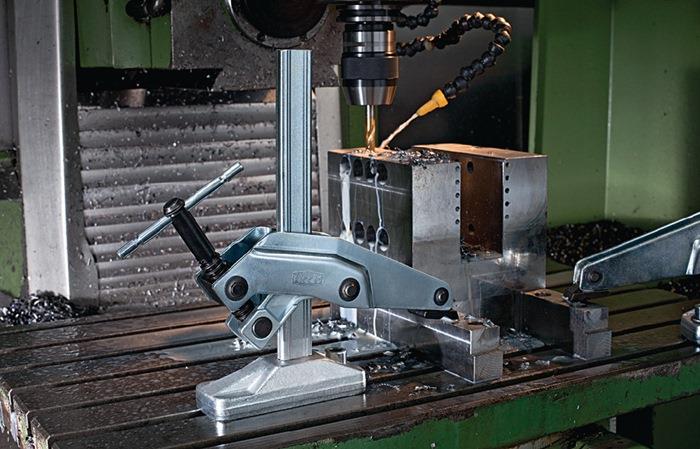 Greifarmspanner Spannhöhe 200 mm Ausladung 123 -140 mm Schienenquerschnitt 28 x 11 mm BESSEY