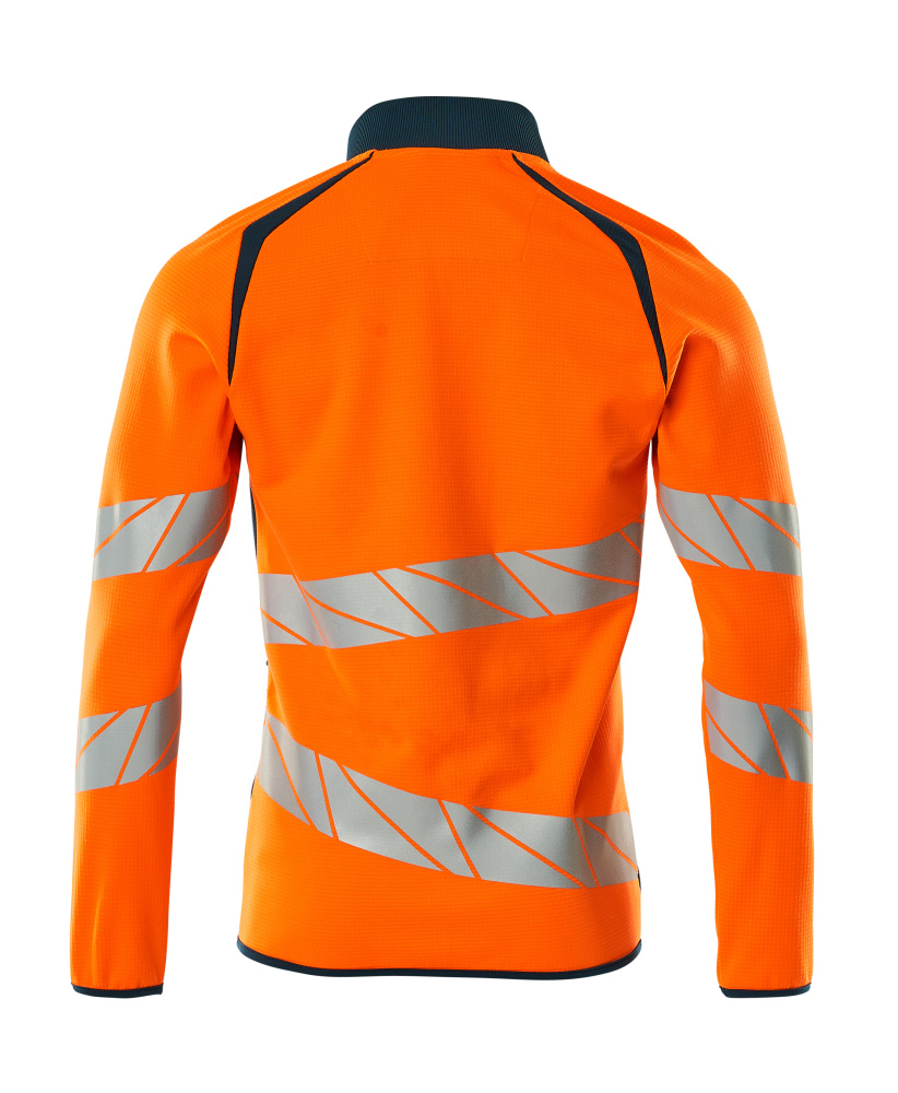 Sweatshirt mit Reißverschluss ACCELERATE SAFE Hi-vis Orange/Dunkelpetroleum 4XL