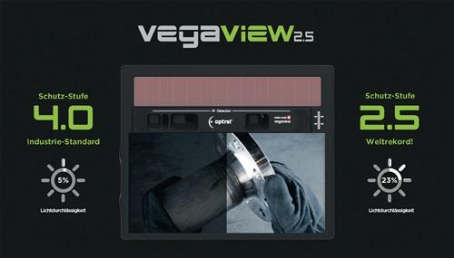 Schweißerschutzhelm Vegaview2.5 schwarz 90x110mm DIN 8-12 Krt.OPTREL