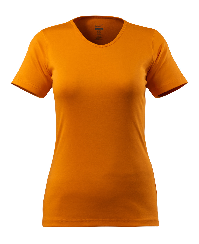 Damen-Passform T-Shirt CROSSOVER Hellorange S