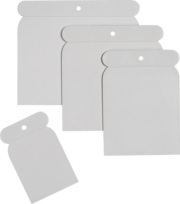 Japanspachtelsatz 4-teilig Kunststoff je 1 Spachtel 50/80/100/120 mm Breite im Klarsichtbeutel