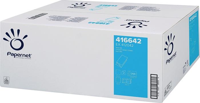 Falthandtuch 2-lagig weiß L.ca.240 mmxB.ca.230 mm PAPERNET