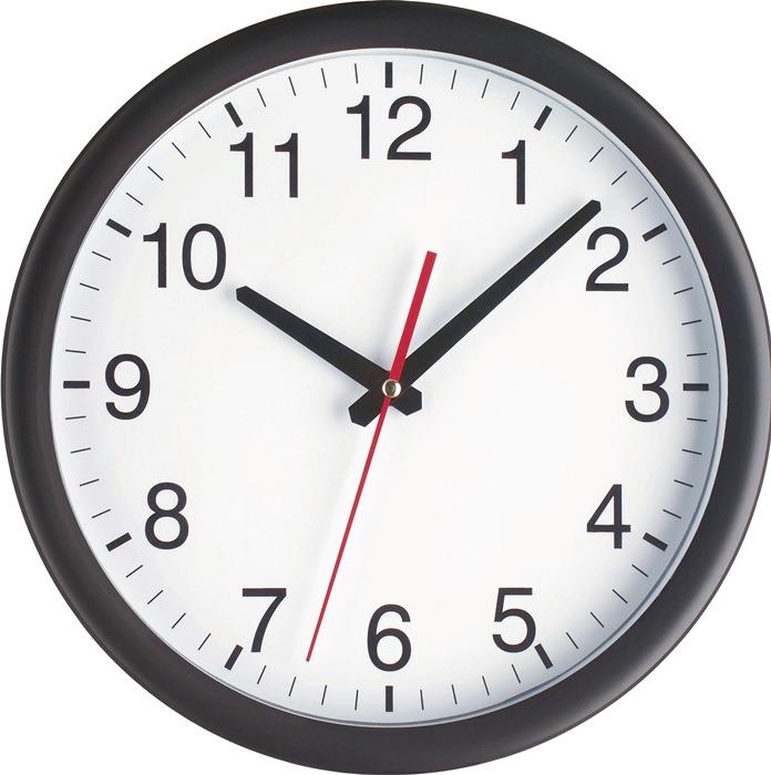 Wanduhr Quarzuhr Kunststoff schwarz Ø 300 mm 1,5 V Zahlen TFA