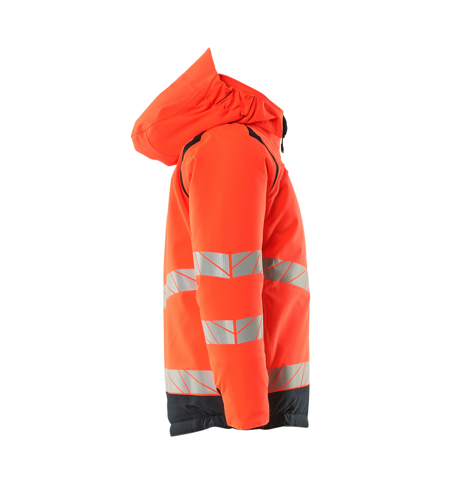 Winterjacke für Kinder ACCELERATE SAFE Hi-vis Rot/Schwarzblau 116