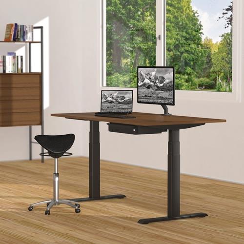 Steh-Sitz Tischgestell E-MORE 2M2S schwarz RAL 9017 H.700-1200mm BMB
