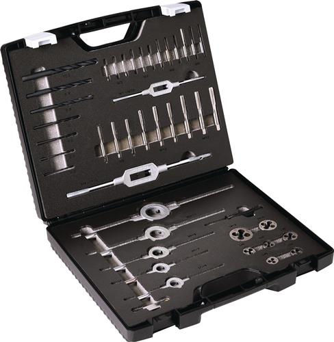 Gewindeschneidzeugsatz M3-M12 44tlg.HSS Ku.-Kass.TECWERK