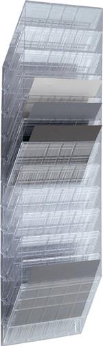 Prospekthalter H1045xB348xT95mm Anz.Fächer 12 A4 quer Polystyrol transp.DURABLE