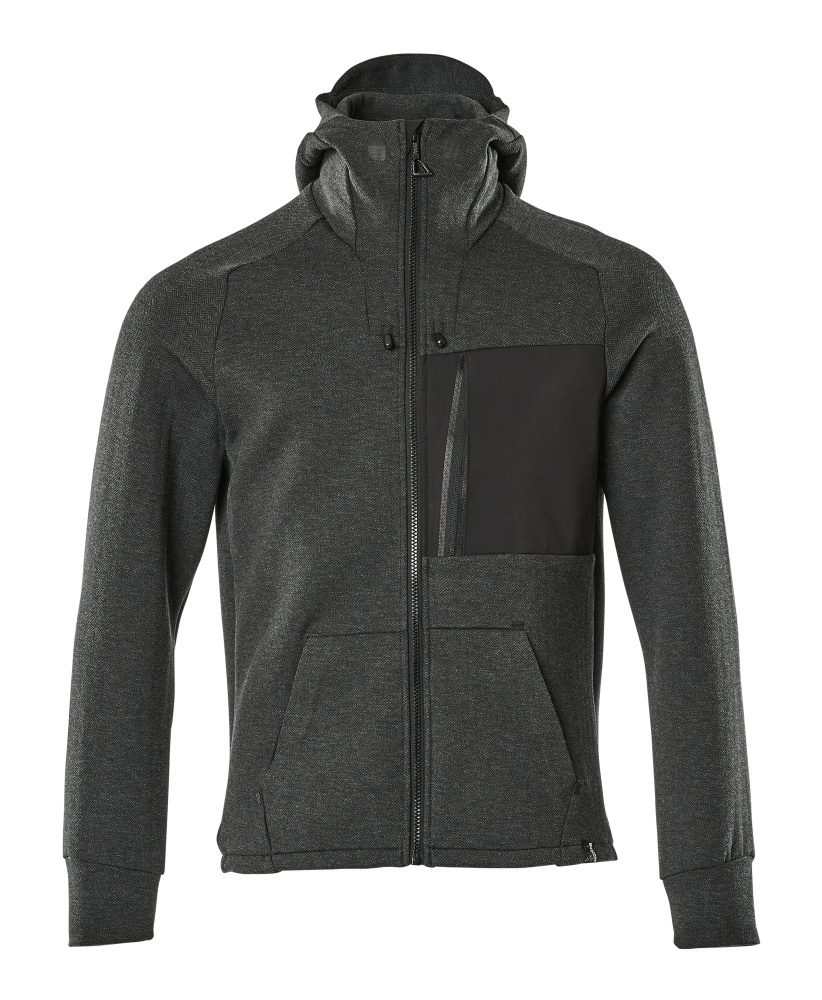 Kapuzenpullover mit Reißverschluss ADVANCED Schwarz 2XL