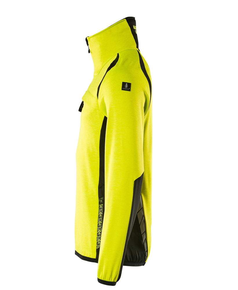 Fleecejacke mit kurzem Reißverschluss ACCELERATE SAFE Hi-vis Gelb/Schwarz L