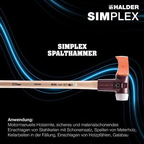 Spalthammer SIMPLEX 4100g Stiel-L.850mm Hickorystiel HALDER