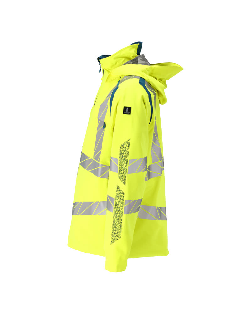 Hard Shell Jacke ACCELERATE SAFE Hi-vis Gelb/Dunkelpetroleum L