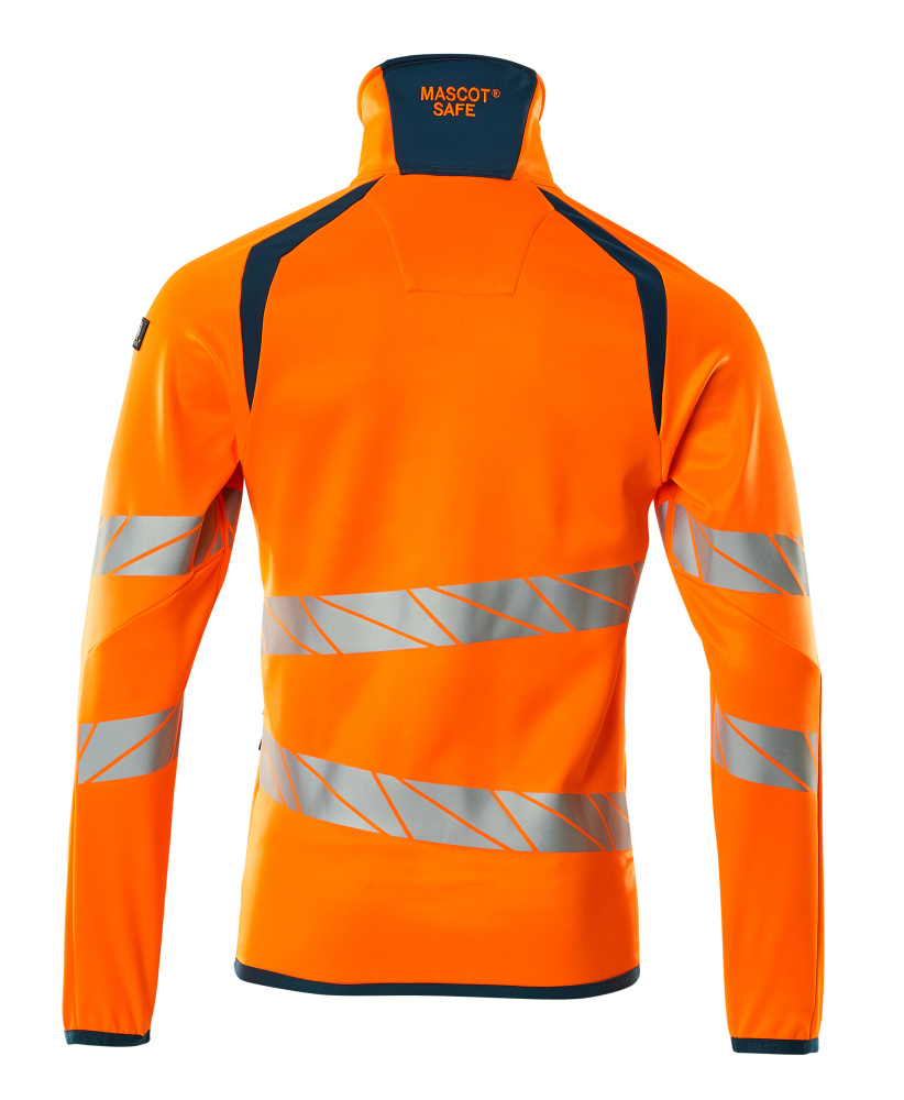 Fleecejacke ACCELERATE SAFE Hi-vis Orange/Dunkelpetroleum L
