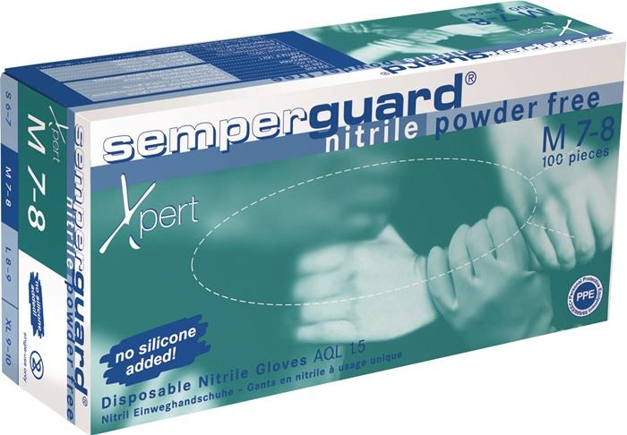 Einweghandschuhe SEMPERGUARD NITRIL XPERT SEMPERMED Nitril EN 420, EN 374, EN 455, EN 421 Kat. III SEMPERMED 7-8