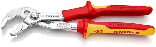Wasserpumpenzange Cobra® L.250mm Spann-W.46mm verchr.VDE 2K-Hülle KNIPEX