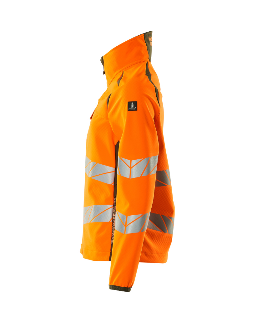 Damen-Passform Softshelljacke ACCELERATE SAFE Hi-vis Orange/Moosgrün 5XL