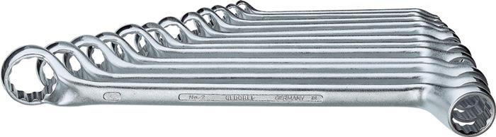 Doppelringschlüsselsatz tief gekröpft 12-teilig 32 mm