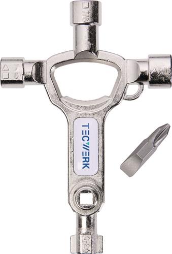 Schaltschrankschlüssel 9 Funktionen integr.Flaschenöffner TECWERK