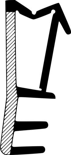 Fensterdichtung ADTPVB-1250-2K Nut 5mm Falzung 12mm schwarz TPE 25 m/Bund