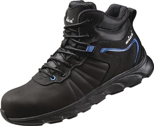 Sicherheitsstiefel Mathi Gr.40 schwarz/blau S3 SRC EN20345 Leder WICA