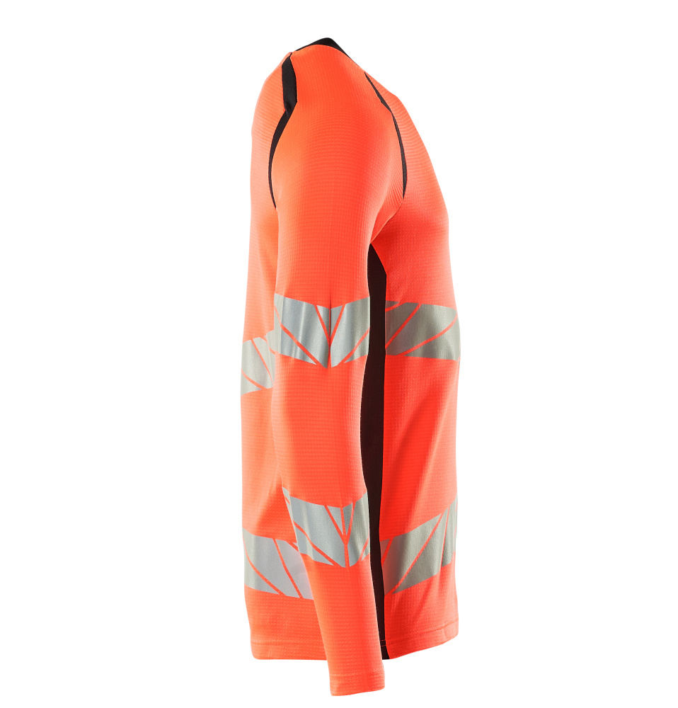 Langarmshirt ACCELERATE SAFE Hi-vis Rot/Schwarzblau L  ONE