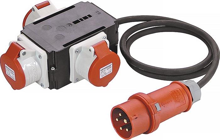 Kompaktverteiler CEE 16 A, 5 polig 3xCEE 400V