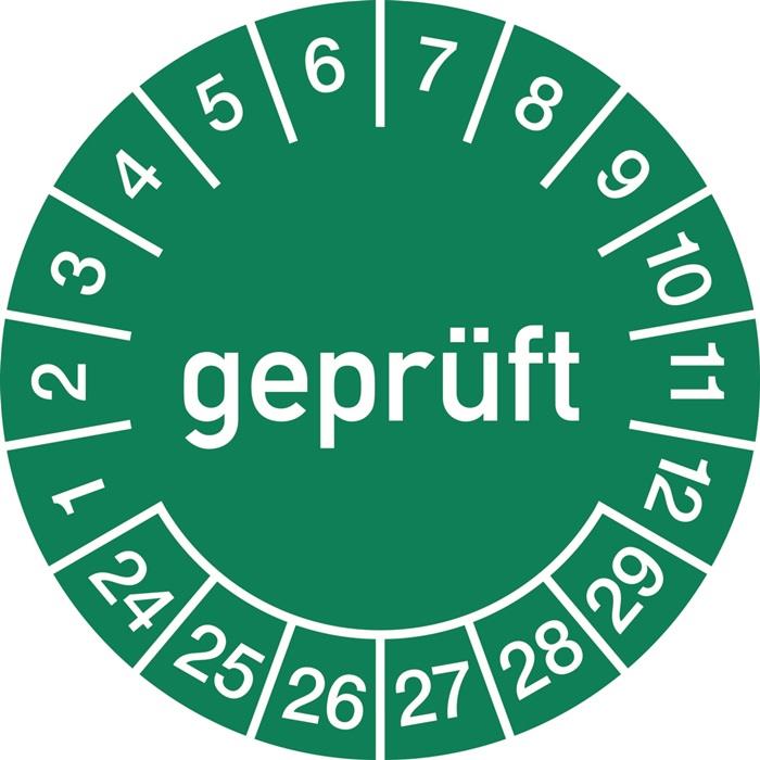 Mehrjahresprüfplakette 15 mm 2024 - 2029 100 St.