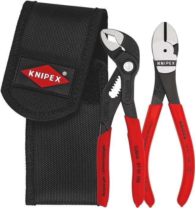 Zangensatz Minis Inhalt 2-teilig Gürteltasche 390 g KNIPEX