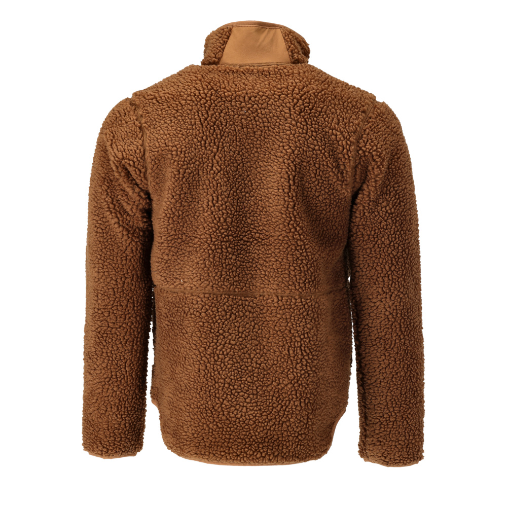 Faserpelz Jacke mit Reißverschluss CUSTOMIZED Nussbraun XL