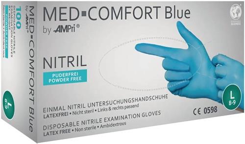 Einw.-Handsch.Med Comfort Blue Gr.L blau Nitril PSA III 100 St./Box