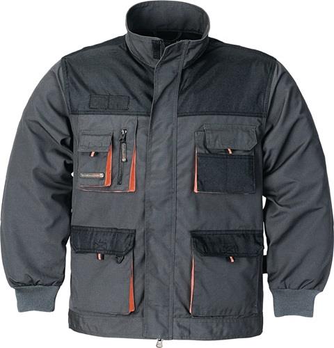 Herrenjacke Gr.48 dunkelgrau/schwarz/orange