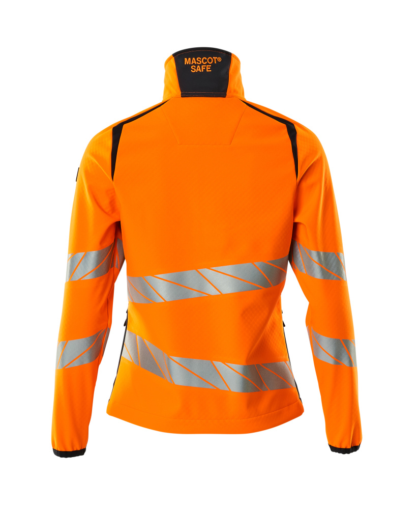 Damen-Passform Softshelljacke ACCELERATE SAFE Hi-vis Orange/Schwarzblau 5XL