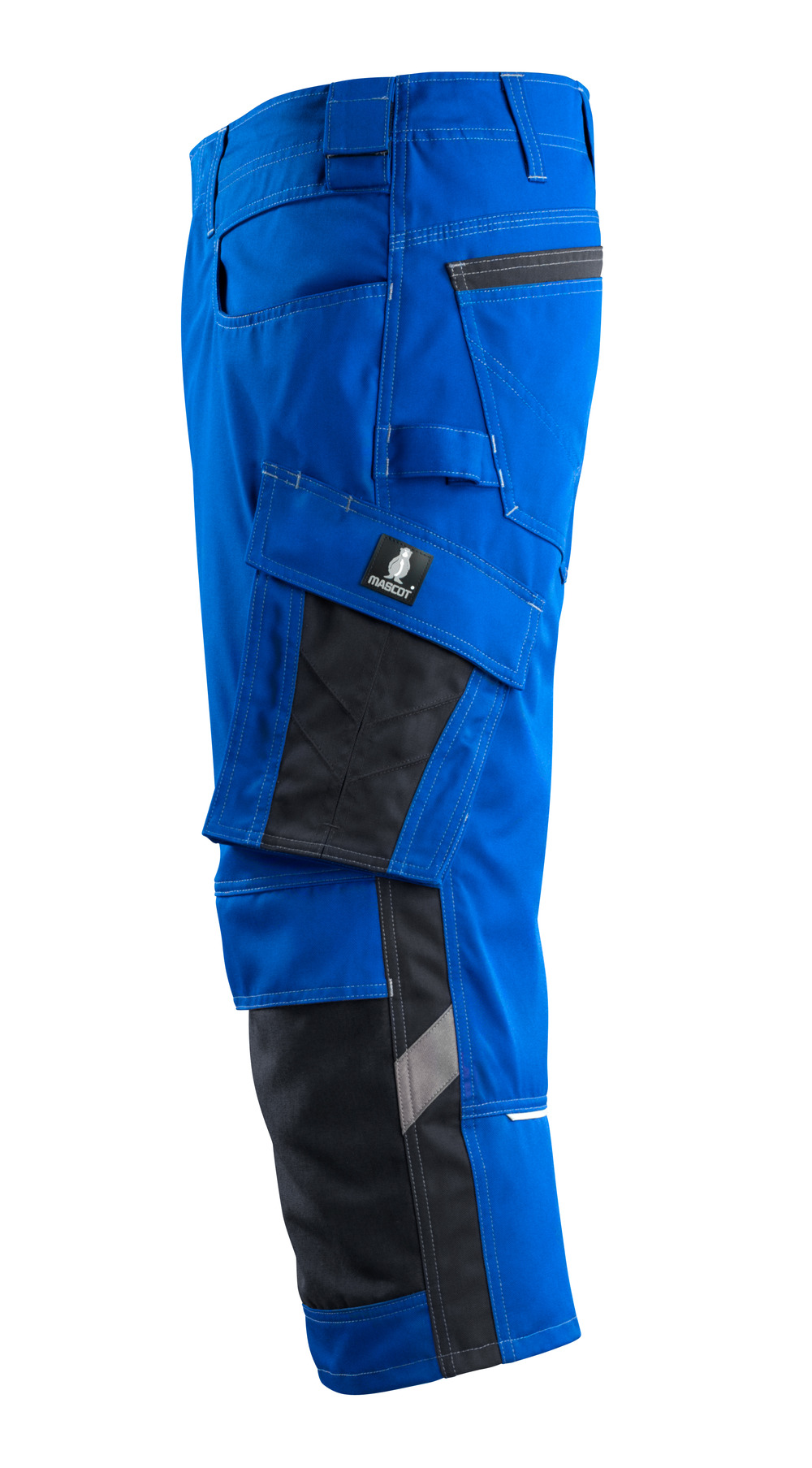 Dreiviertel-Hose mit Knietaschen UNIQUE Kornblau/Schwarzblau C47