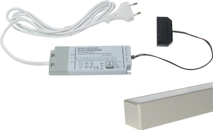 Anbauleuchten-Set Bali Emotion 12 V 7,75 W Rahmenfarbe Silber L&S
