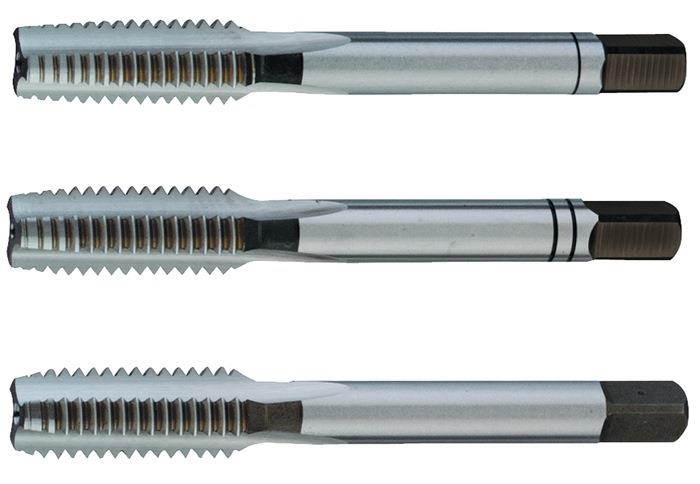Handgewindebohrer Satz DIN 352 HSS ISO2 (6H) 3 teilig M10 1,5 mm 70 mm 24 mm 5,5 mm 8,5 mm