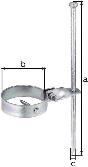 Schaukelanker Maß a 400 mm Maß b Ø 100 mmStahl galvanisch verzinkt, Dickschichtschutz GAH