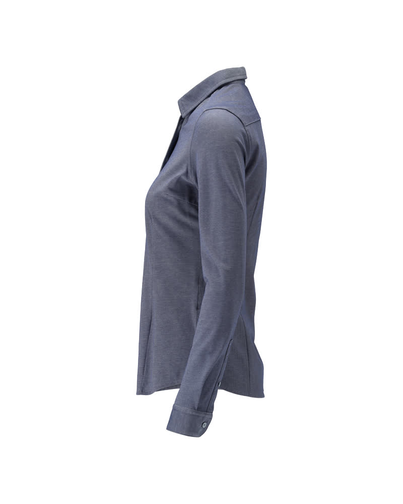 Damen-Passform Hemd FRONTLINE Blau-meliert 34