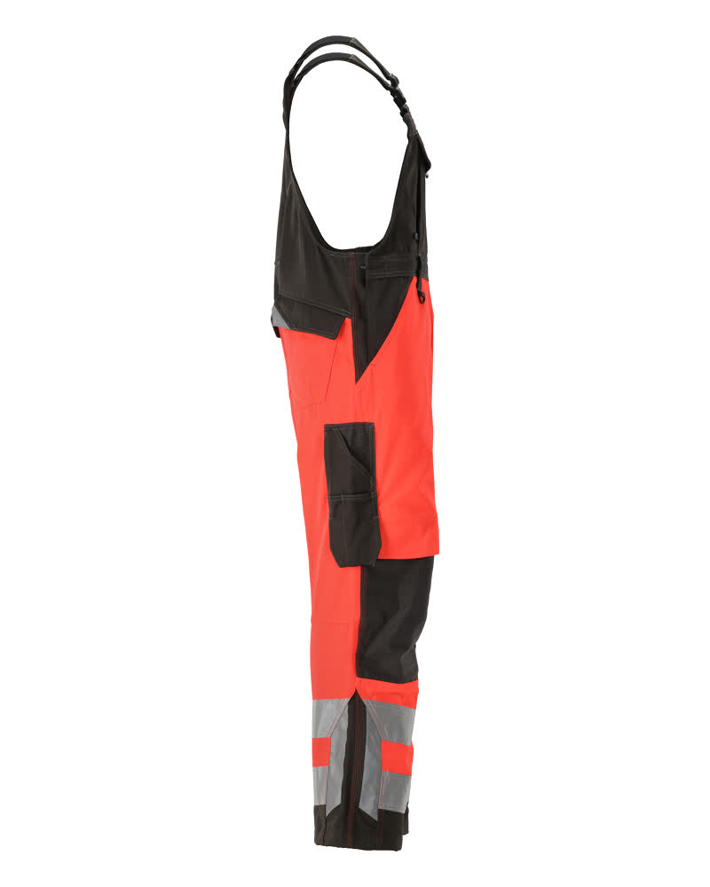 Latzhose mit Knietaschen SAFE SUPREME Hi-vis Rot/Dunkelanthrazit 82C52