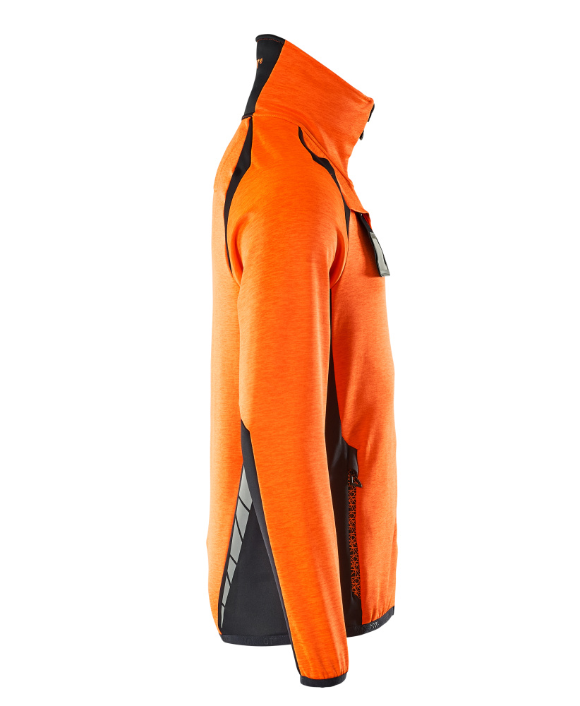 Fleecejacke ACCELERATE SAFE Hi-vis Orange/Schwarzblau L