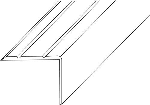 LM-Treppenwinkel 25x20mm L.1000mm Alu.silberf.elox.eins.gel.PG