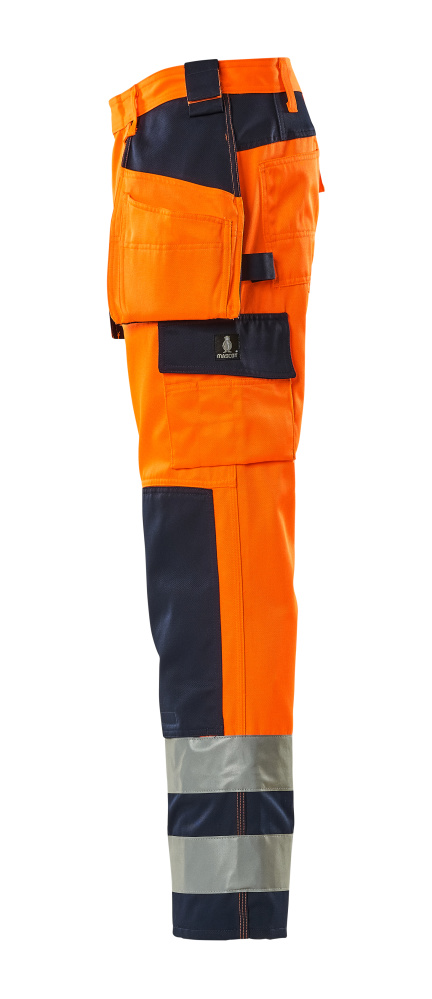 Hose mit Hängetaschen SAFE COMPETE Hi-vis Orange/Marine 82C44